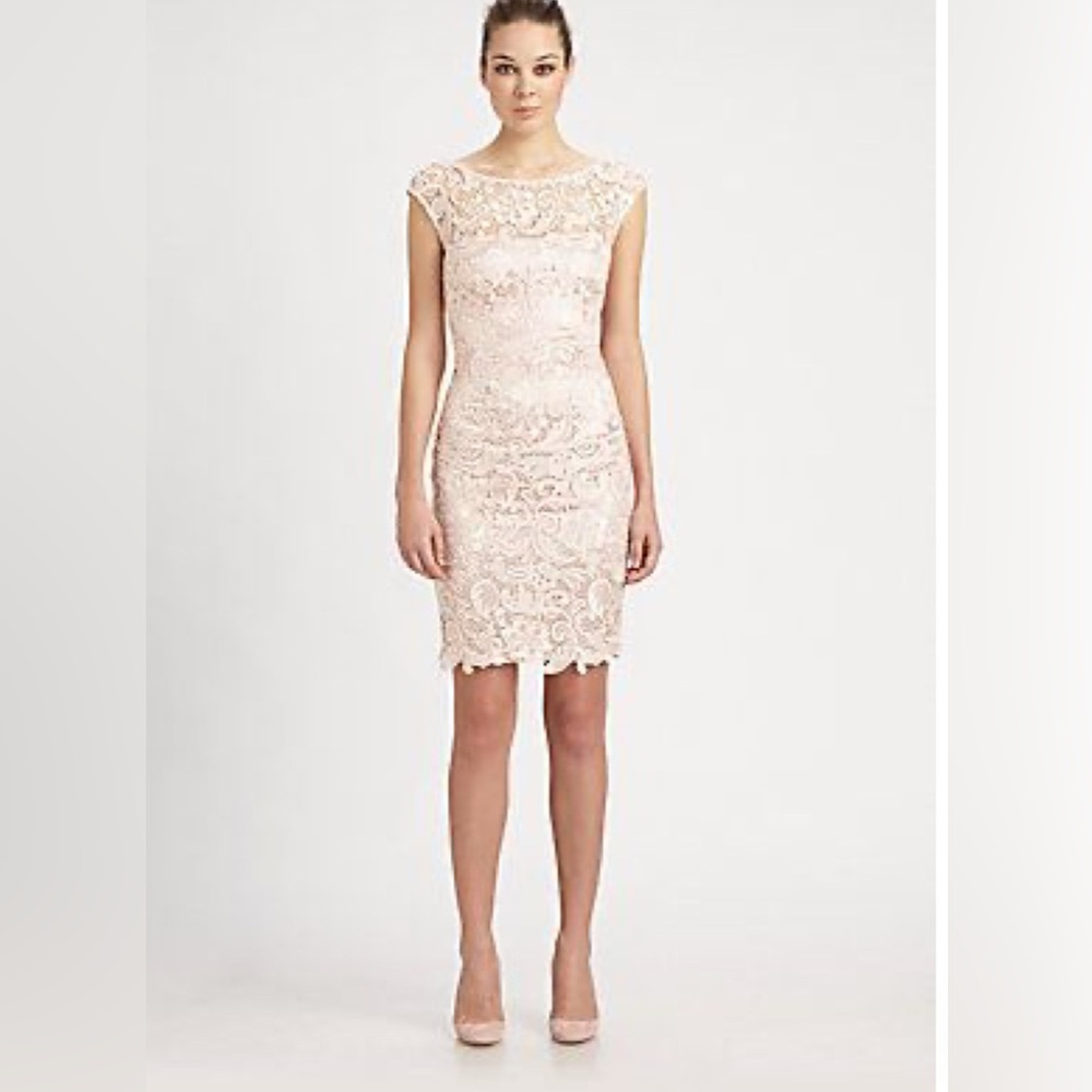 ML Monique Lhuillier Venise Lace Cocktail Dress Size 4